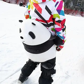 1шт Взрослые Дети Катаются на коньках, Сноуборде, Защита для бедер, Милая панда, Защита для сноуборда, Лыжное снаряжение, Детский наколенник, набедренная повязка